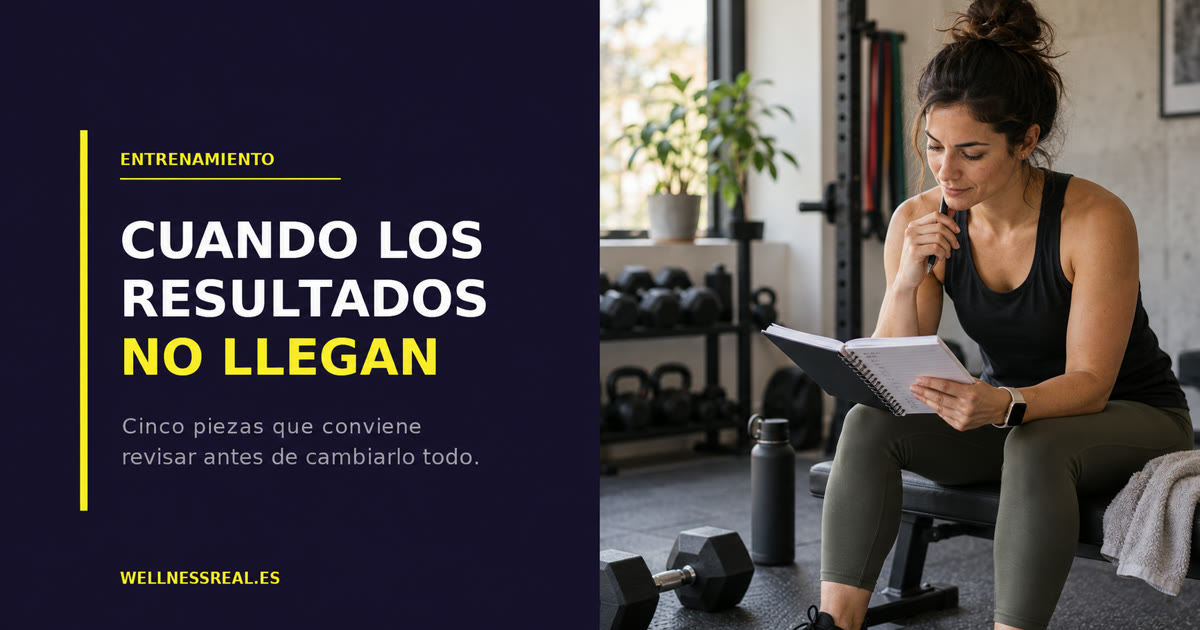 Mujer revisando su registro de entrenamiento en el gimnasio