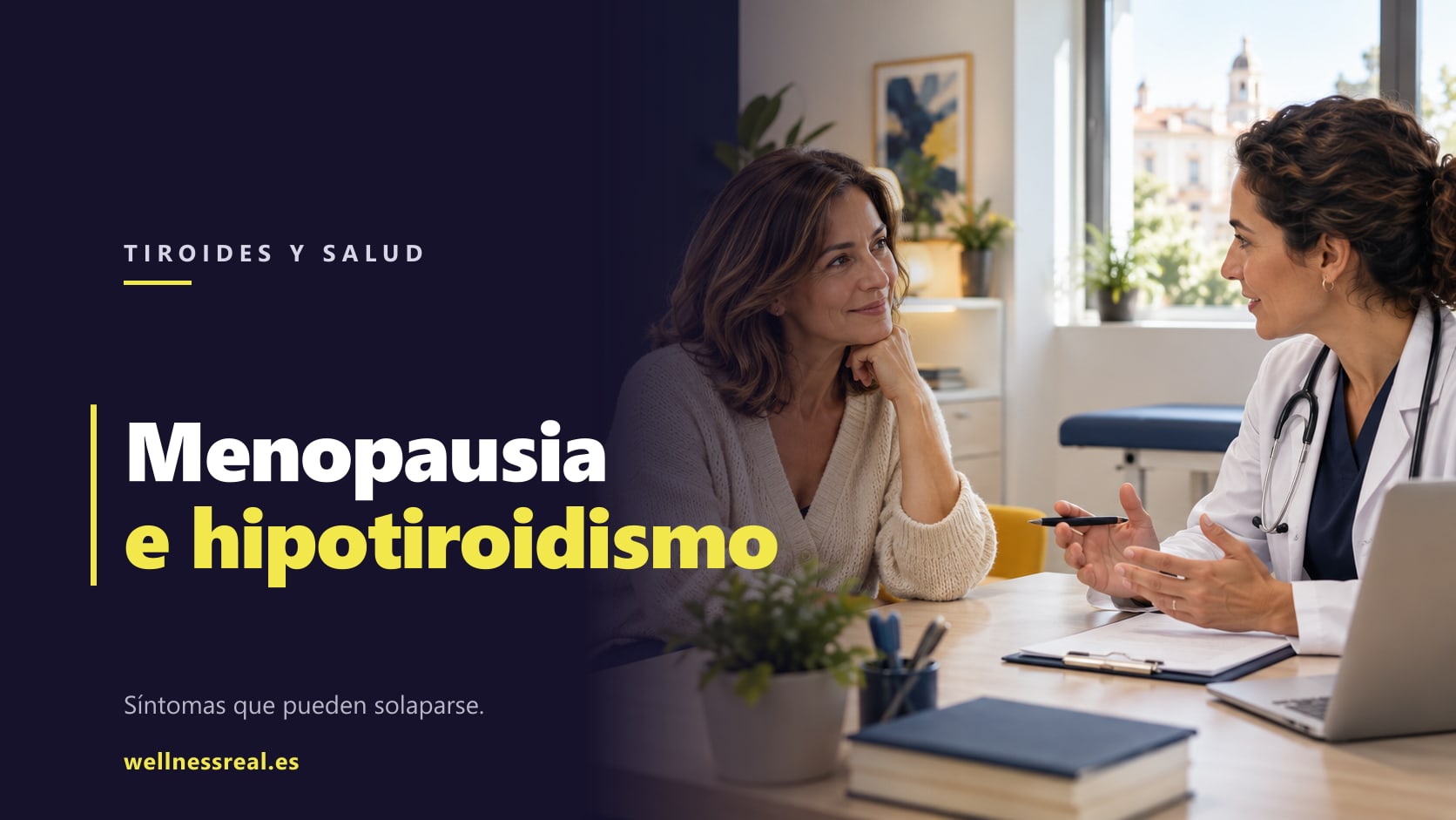 Persona adulta conversando con una profesional sanitaria