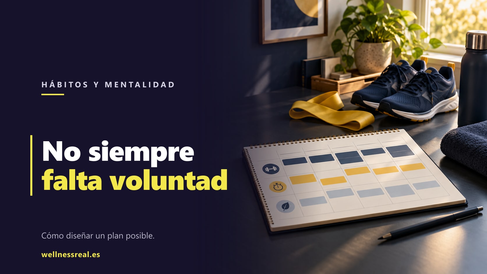 Agenda de entrenamiento con material preparado