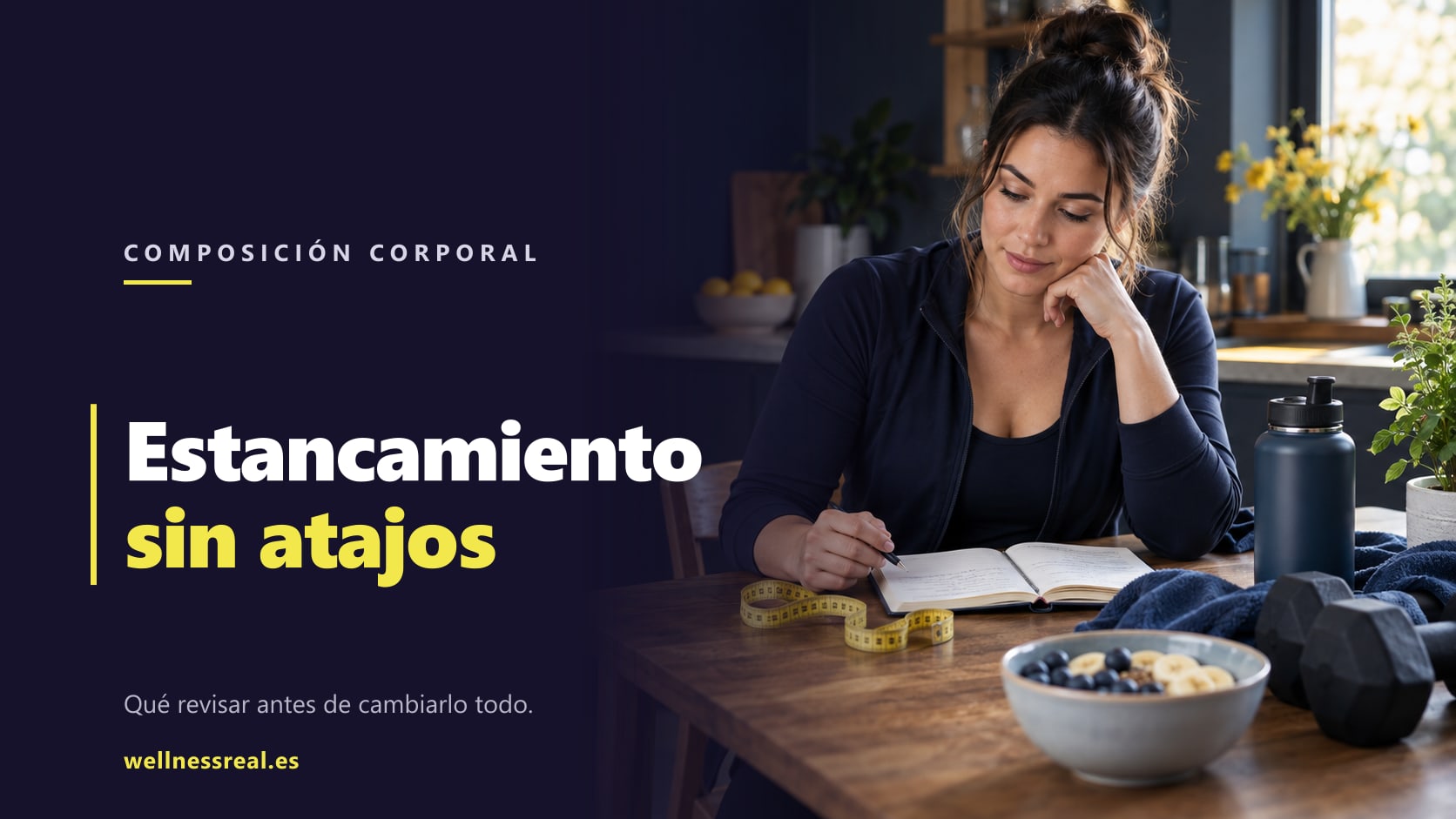 Persona revisando sus registros de progreso y entrenamiento