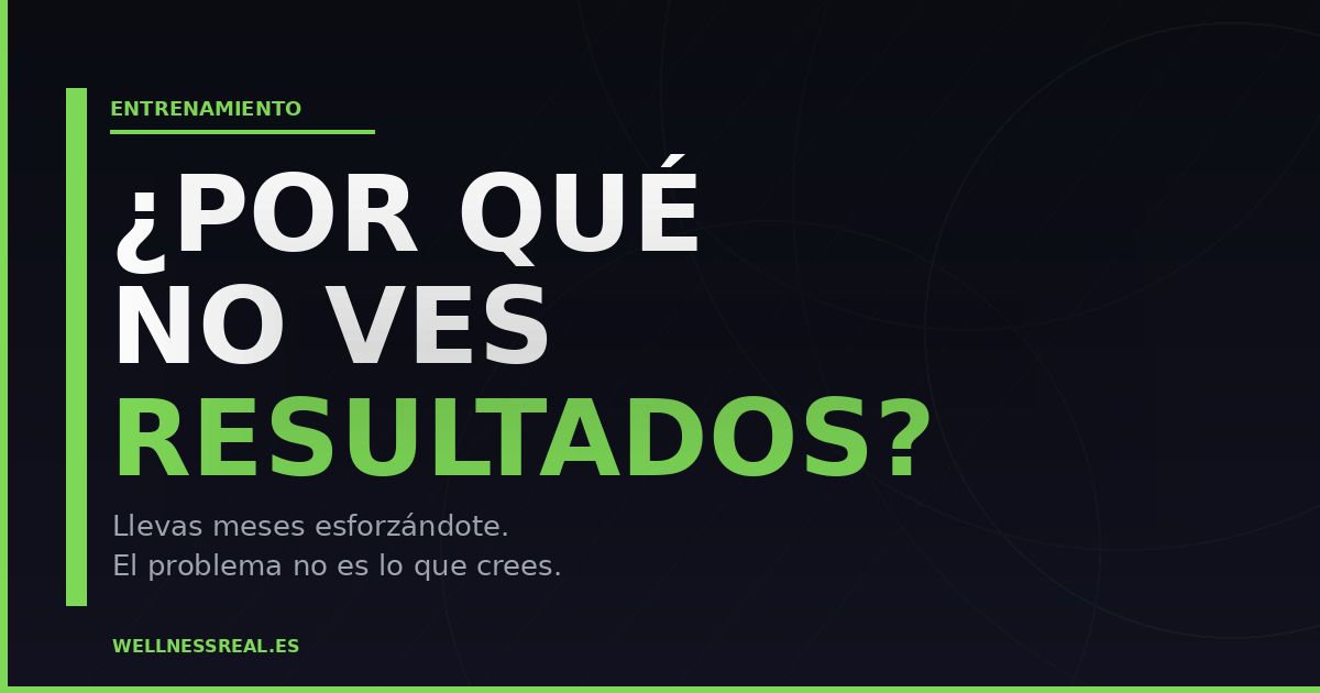 Por qué no estás viendo resultados - WellnessReal